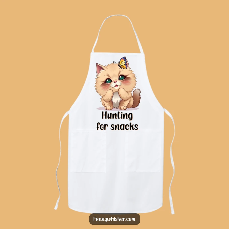 Funny Cat Butterfly Apron - Chef's Whimsy, Kitchen Gift