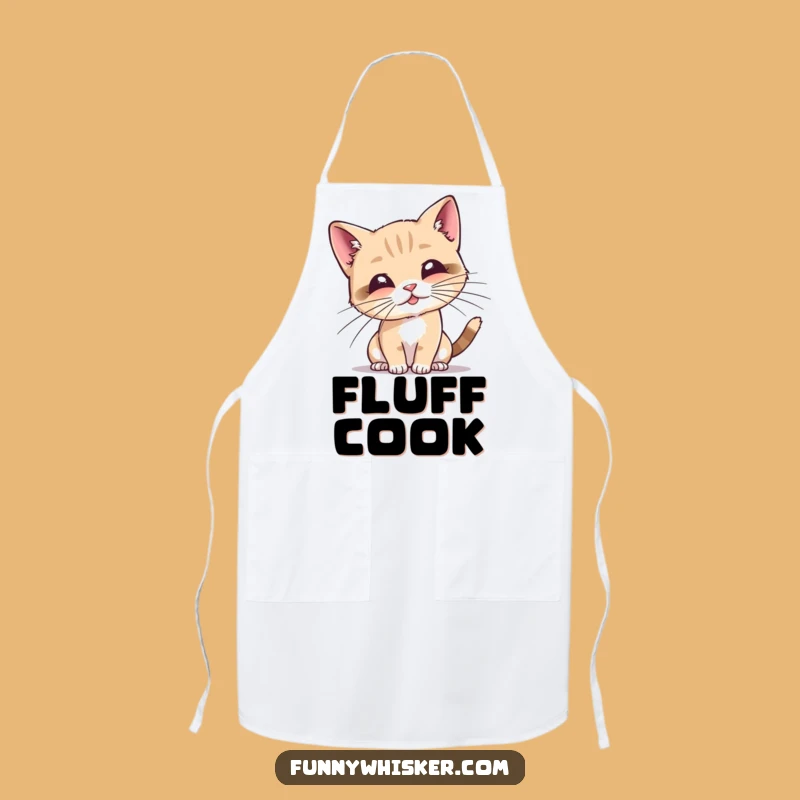 Funny Cat Whiskers Apron: Tiny Feline Batting, Chef's Humorous Gift