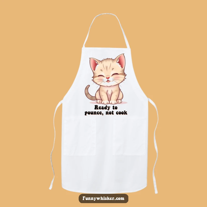 Funny Kitten Whisker Tickle Apron - Kitchen Prankster Cat Wear, Great Funny Gift