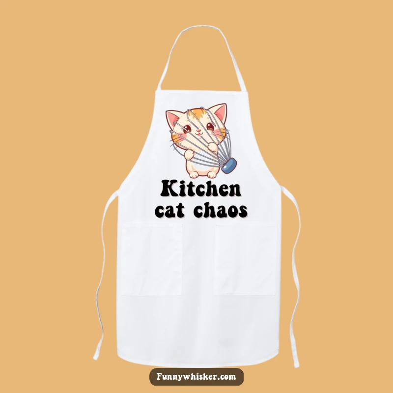 Funny Whisking Cat Apron - Hilarious Kitchen Accessory for Budding Chefs