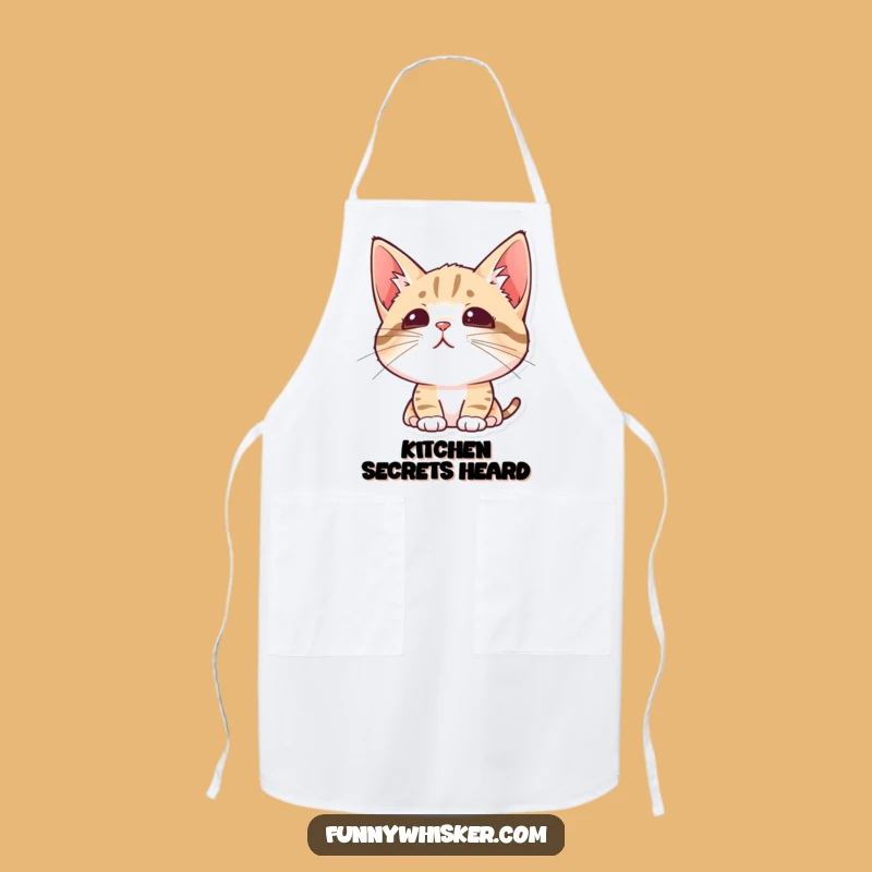 Funny Curious Cat Apron - Kitchen Investigator Wear, Gift for Cat Lovers