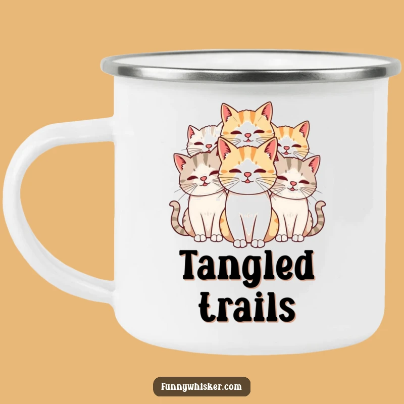 Funny Cat Whiskers Camping Mug: Adventure Fuel, A Humorous Gift