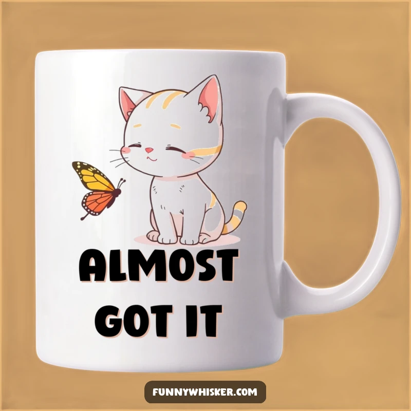 Funny Cat Whiskers Butterfly Mug: A Humorous Gift for Feline Fans