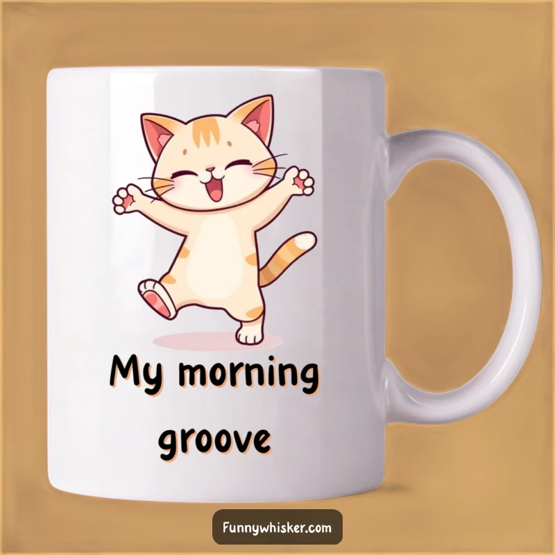 Funny Dancing Cat Mug: Silly Moves - The Ultimate Fun Gift!
