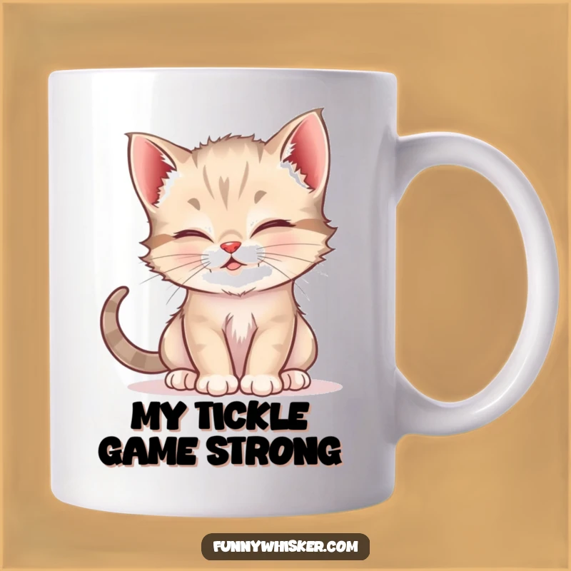 Funny Kitten Whisker Tickle Mug - Adorable Prankster Cat, Perfect Funny Gift