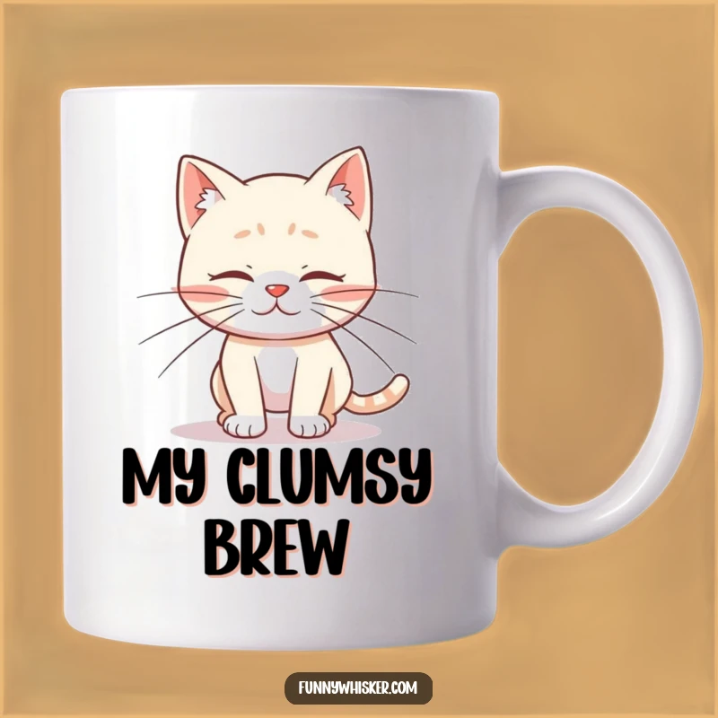 Funny Cat Whiskers Mug - Clumsy Feline Humor Gift For Cat Lovers