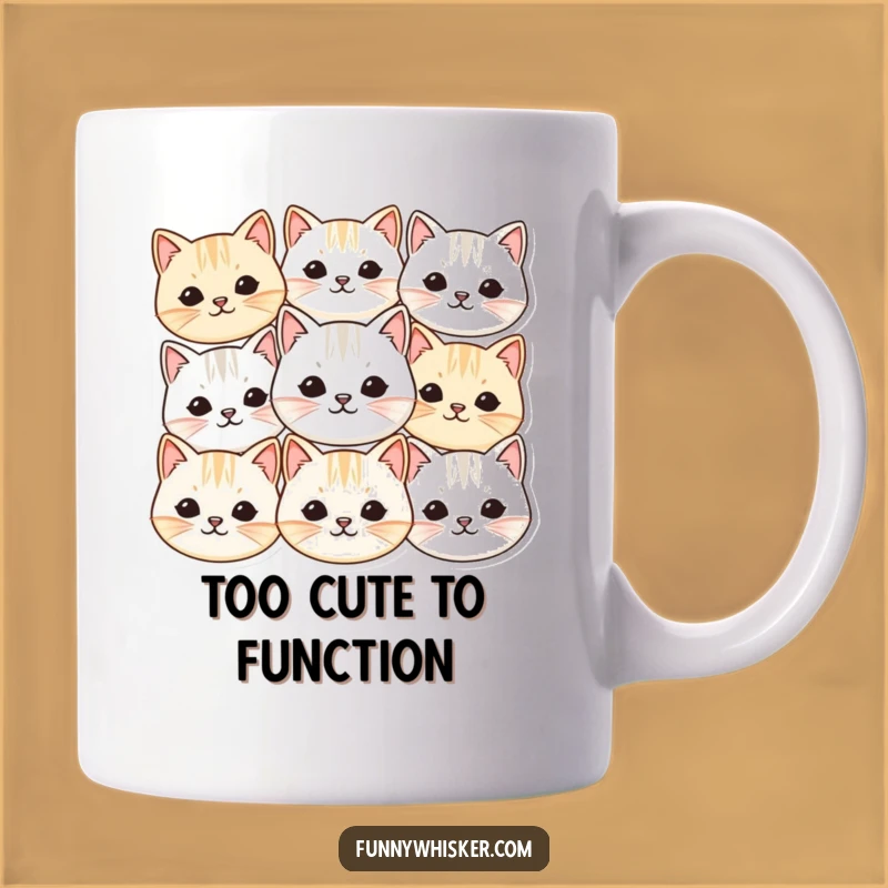 Funny Cat Faces Mug: Vibrating Whiskers - Cute & Humorous Gift