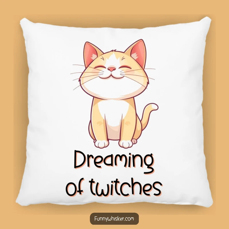 Comfy Funny Cat Whisker Twitch Pillow: Plush Joyful Comfort