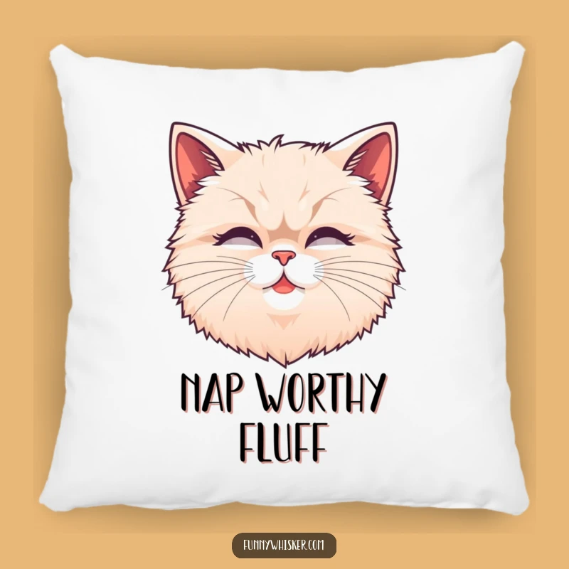 Comfy Funny Fluffy Cat Whiskers Pillow: Plush Feline Fun