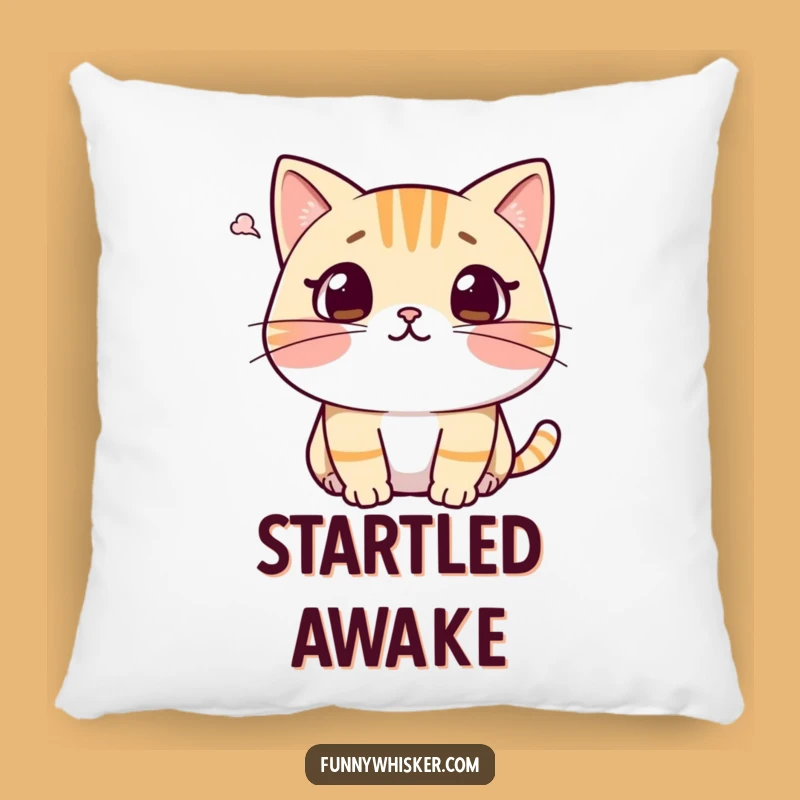 Funny Surprised Cat Pillow - Whiskers Recoil Comfort, Perfect Plush Funny Gift