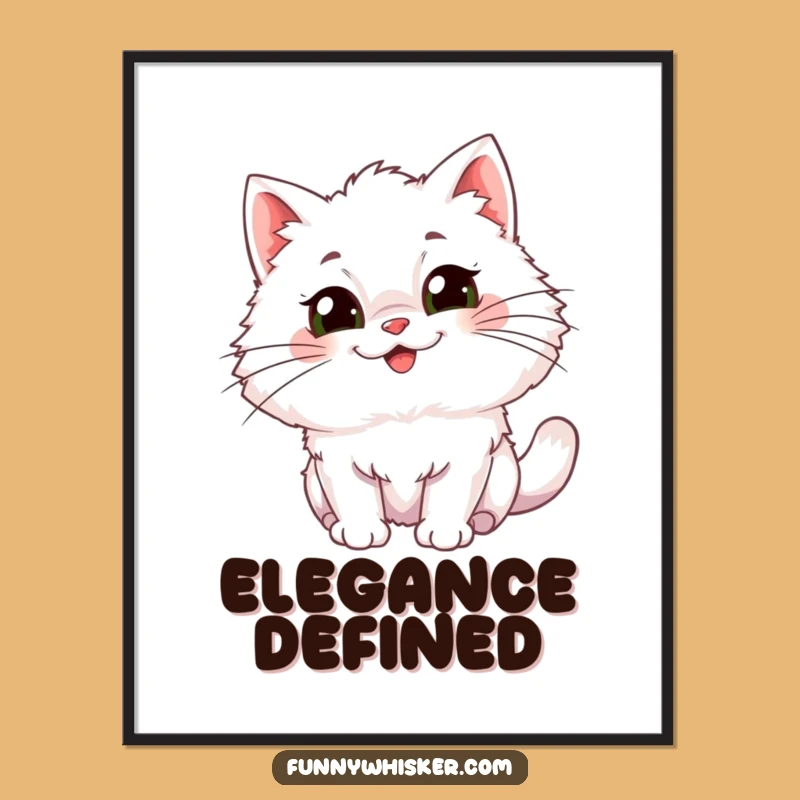 Funny Cat Digital Art: Whimsical Whiskers Print - Instant Funny Gift!