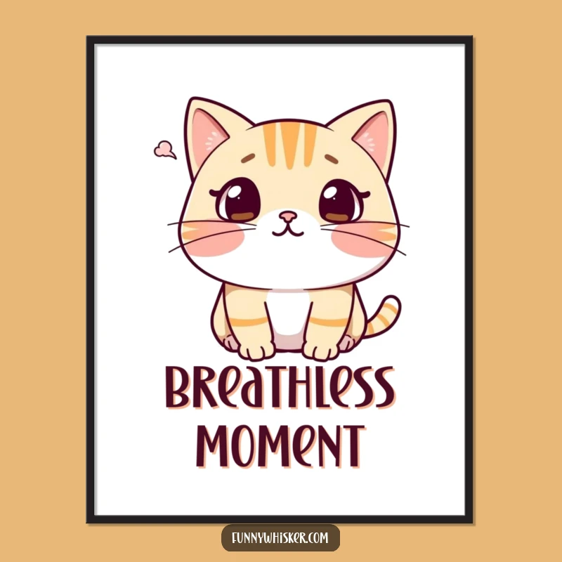 Funny Surprised Cat Digital Art - Whiskers Recoil Print, Perfect Art Funny Gift