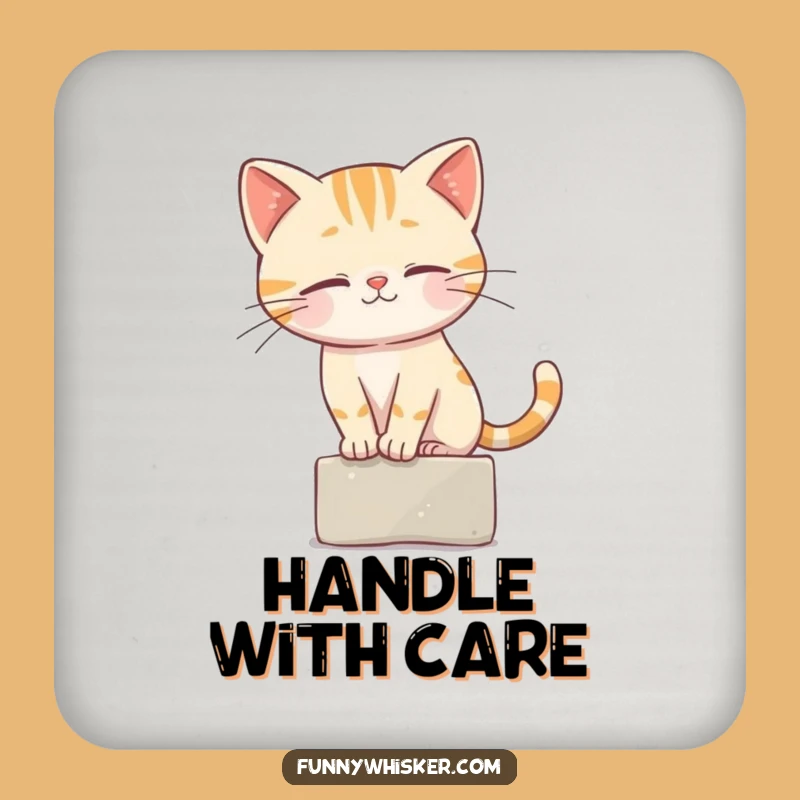 Funny Cat Balance Coaster - Whisker Decor, Barware Funny Gift