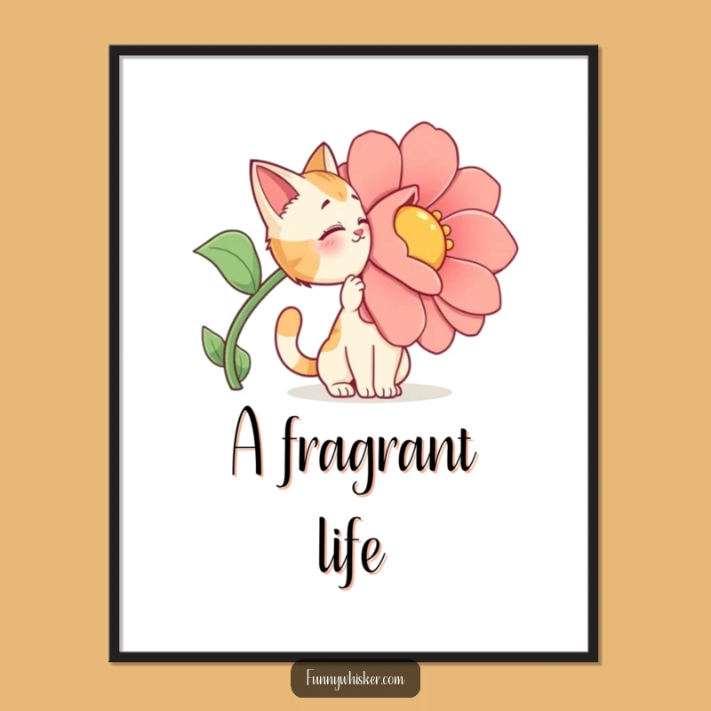 Funny Cat Poster: Dramatic Sniff Art - Whimsical Gift!