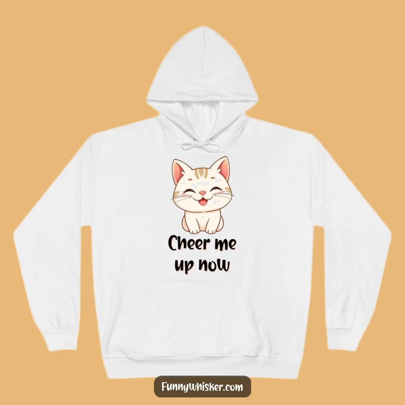 Cozy Funny Grinning Cat Hoodie: Warmth and Smiles, Perfect Funny Gift