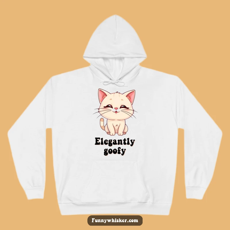 Funny Cat Pose Hoodie: Elegant Whiskers, Silly Moves - Cozy Hilarious Gift!