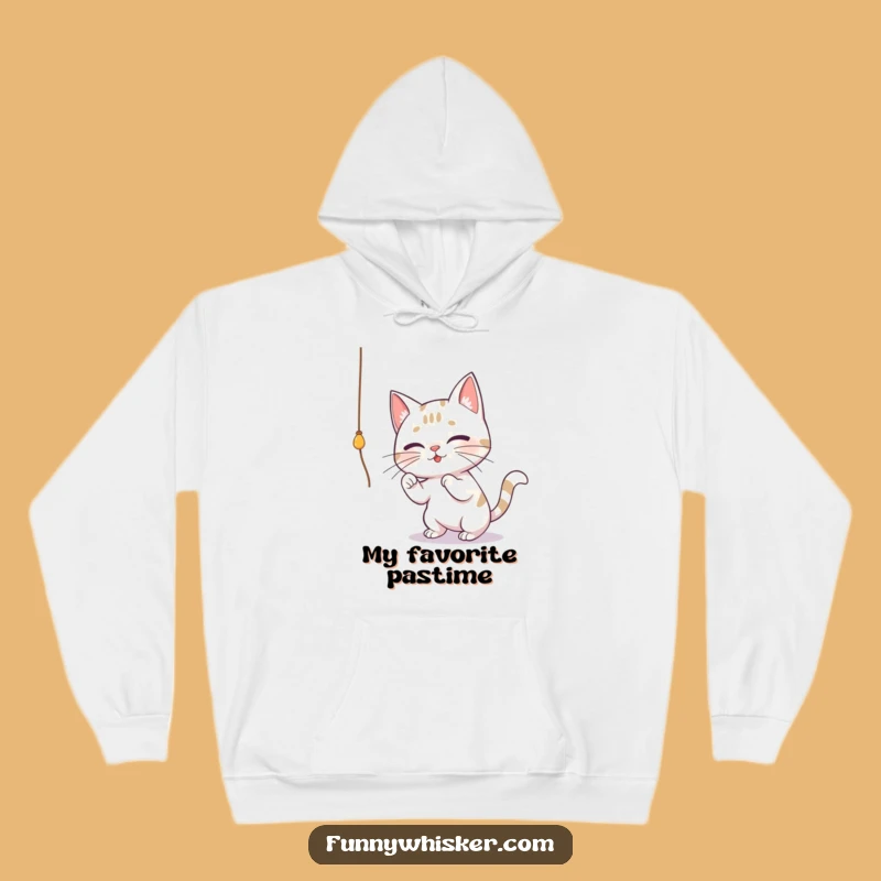 Funny Whiskered Cat String Hoodie - Cozy & Hilarious Gift for Cat Fans