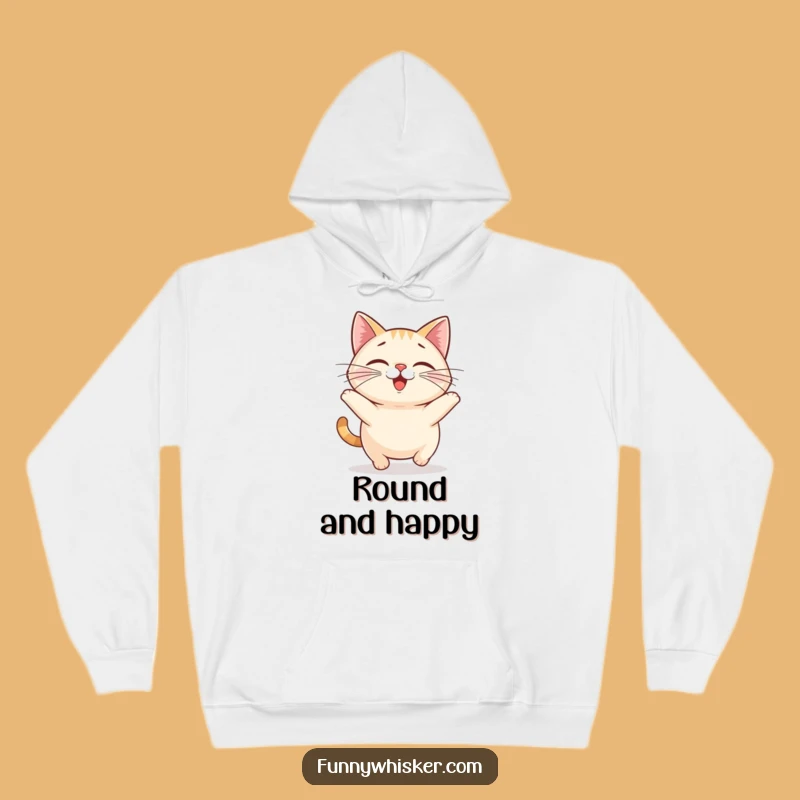 Funny Cat Bounce Hoodie: Cozy Feline Hopping, Warm Humorous Gift