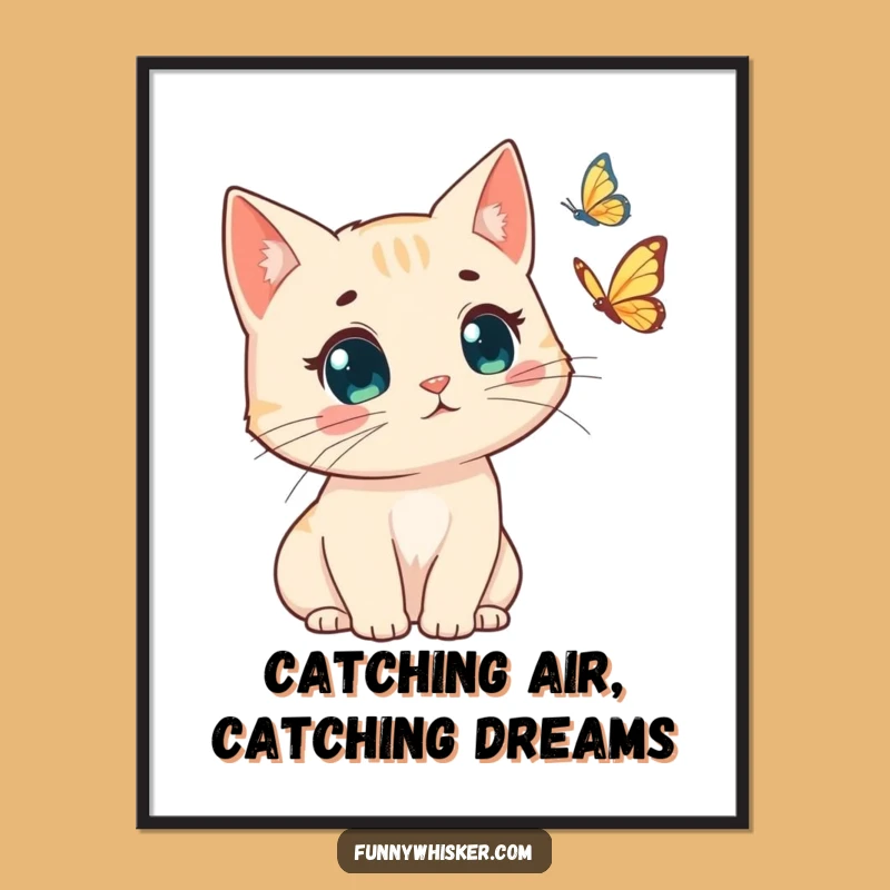 Funny Free Printable Wall Art: Surprised Cat with Windswept Whiskers, Whimsical Downloadable Home Decor