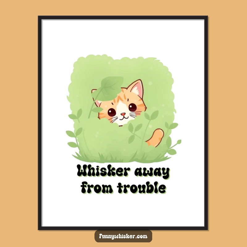 Funny Free Printable Wall Art: Cat Whiskers Watch - Quirky Downloadable Art for Cat Lovers