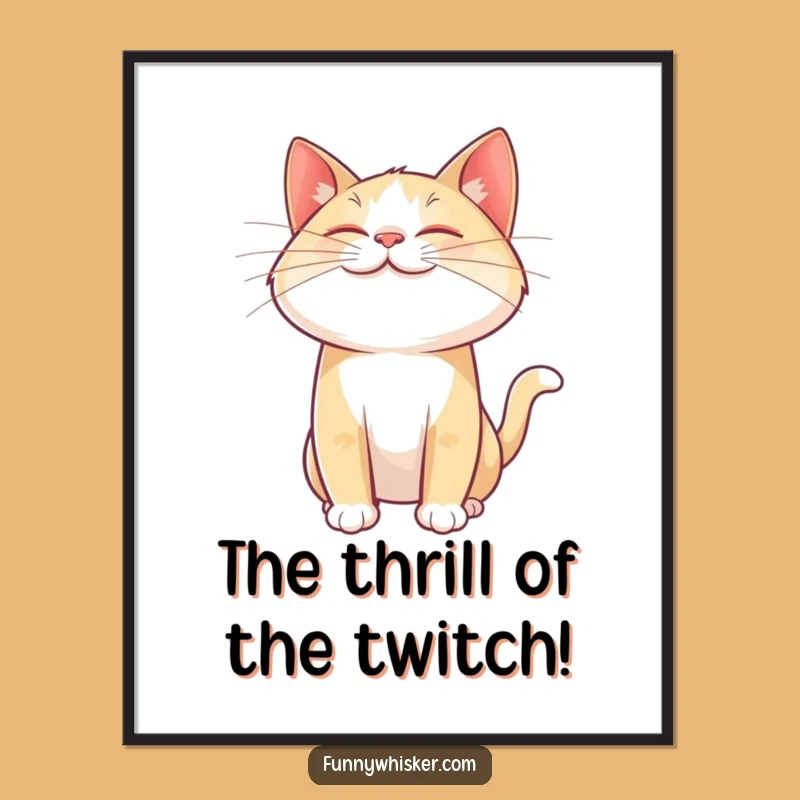Funny Free Printable Wall Art: Joyful Cat Whisker Twitch! Downloadable Art for Laugh-Out-Loud Decor