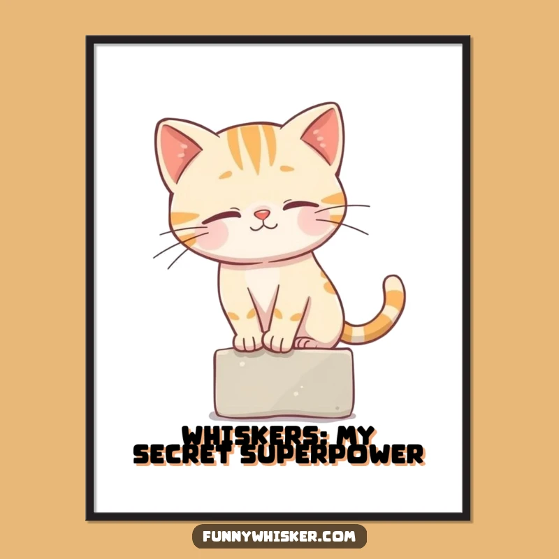 Free Printable Wall Art: Cat Balances on Ledge - Funny Downloadable Decor