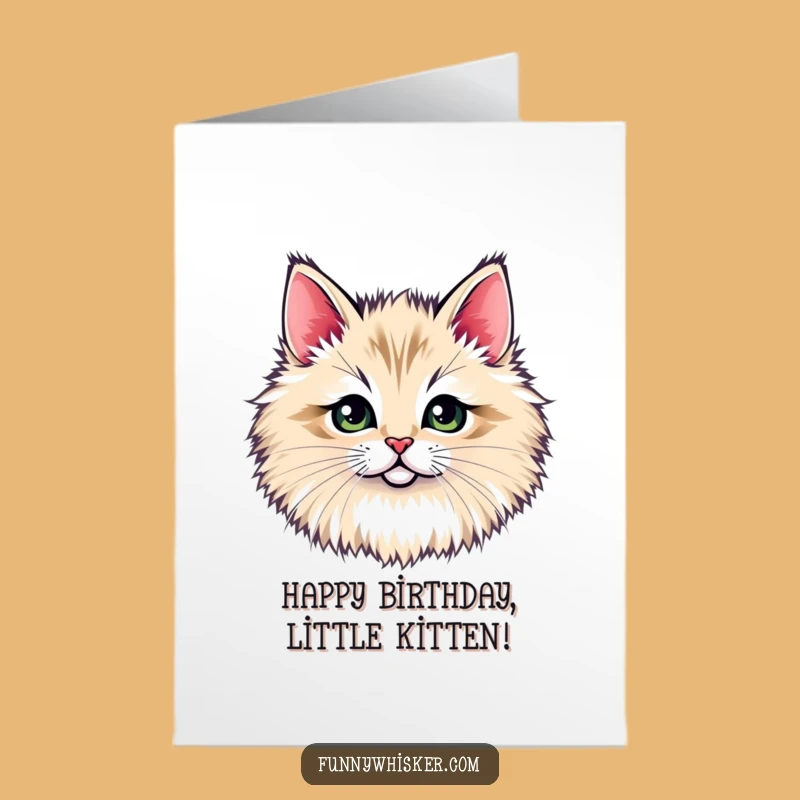 Free Printable Birthday Card: Peek-a-Boo Cat, Funny Downloadable Gift for Cat Lovers