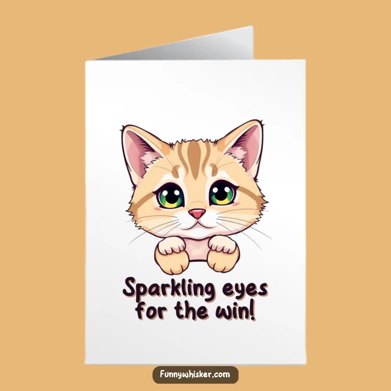 Free Printable Congrats Card: Peek-a-Boo Cat Whiskers, Funny Downloadable