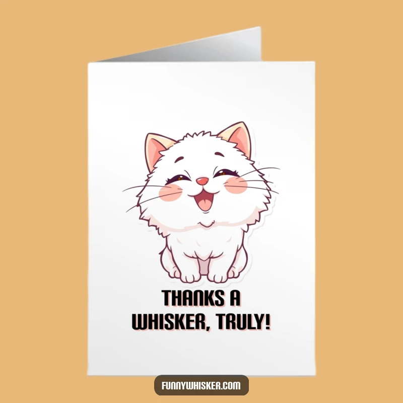 Free Printable Thank You Card: Delightful Cat Wiggles, Funny Whiskers, DIY Gratitude Gift