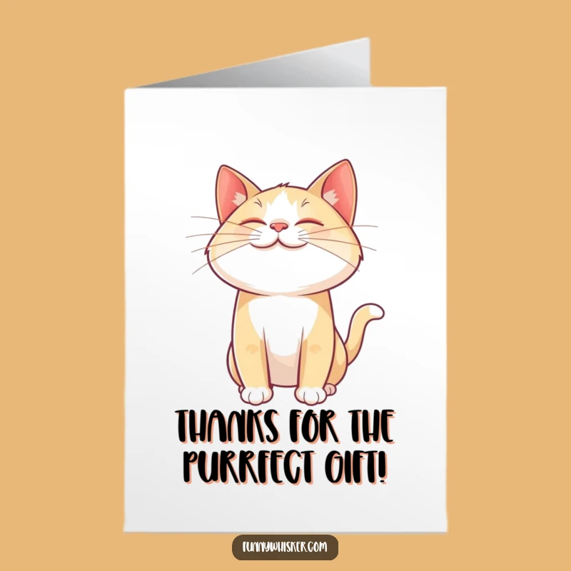 Free Printable Thank You Card: Joyful Cat Whisker Twitch! Funny Downloadable Appreciation