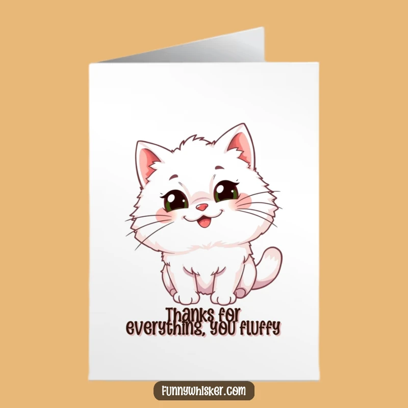 Free Printable Whiskers Cat Thank You Card: Adorable Feline Downloadable Gratitude