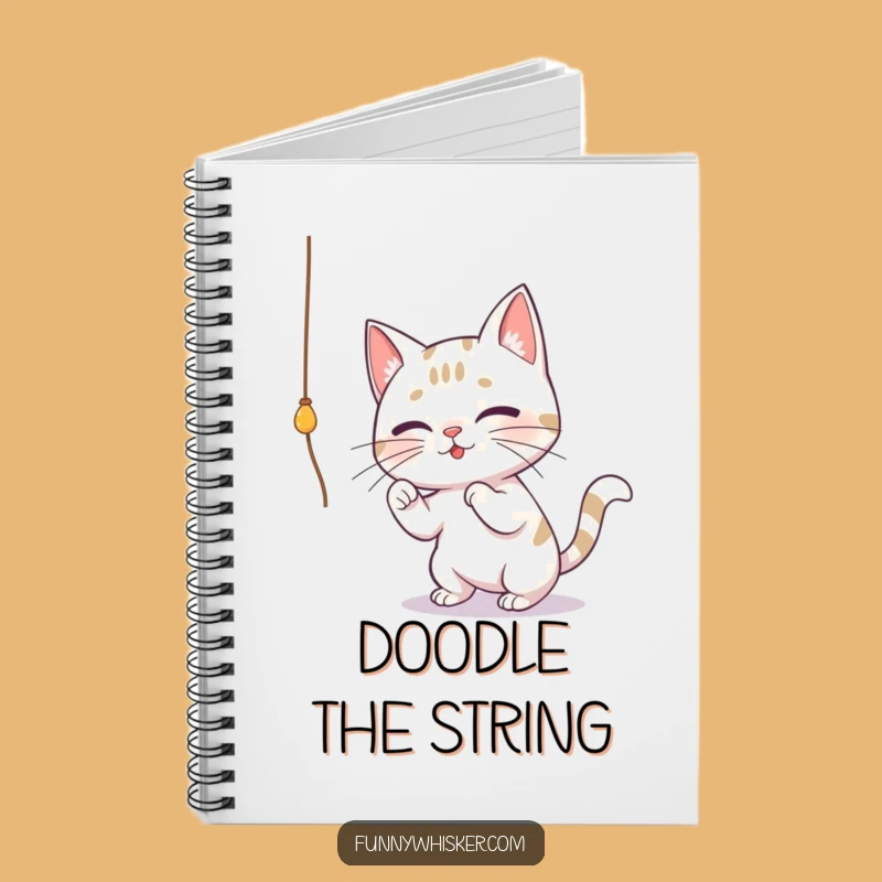 Funny Cat String Play Notebook - Jot Down Your Playful Thoughts