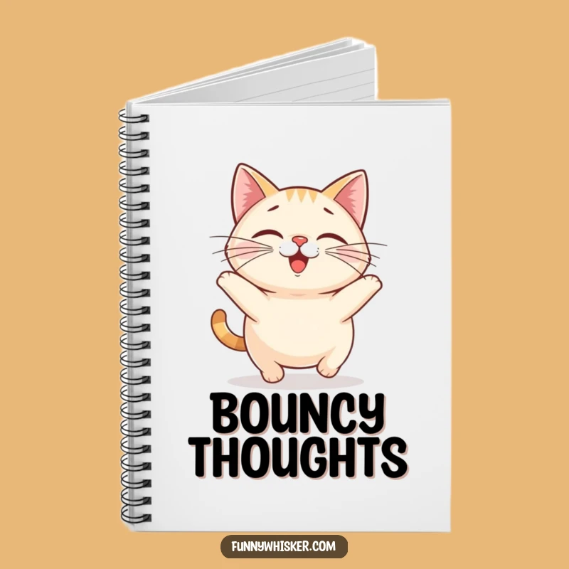 Funny Cat Bounce Notebook: Feline Journal, Playful Humorous Gift