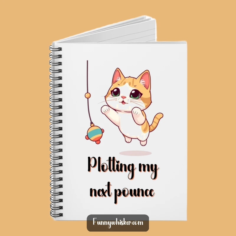 Funny Cat Toy Leap Notebook: Whiskered Action Journal, Perfect Gift