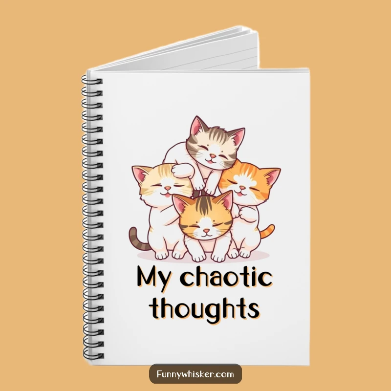 Funny Cat Tumble Notebook - Journal for Feline Fun & Ideas