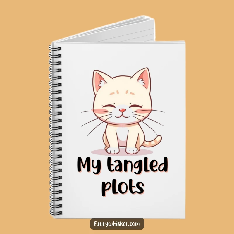 Funny Cat Whiskers Notebook - Jot Down Ideas With Clumsy Feline Flair