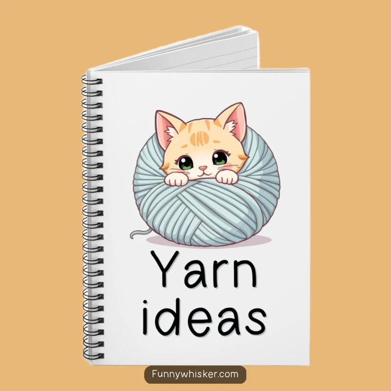 Funny Cat Yarn Notebook: Feline Journal, Playful Humorous Gift