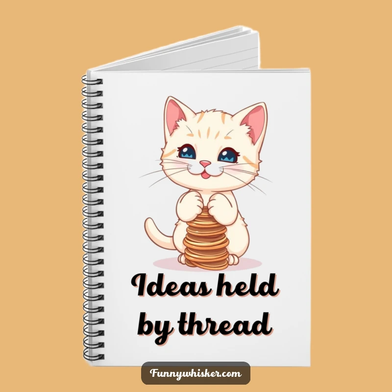 Funny Kitten Balancing Strings Notebook, Perfect for Jotting Down Hilarious Thoughts