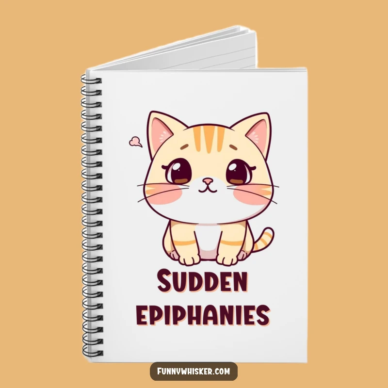 Funny Surprised Cat Notebook - Journal Whiskers Recoil, Perfect Funny Gift