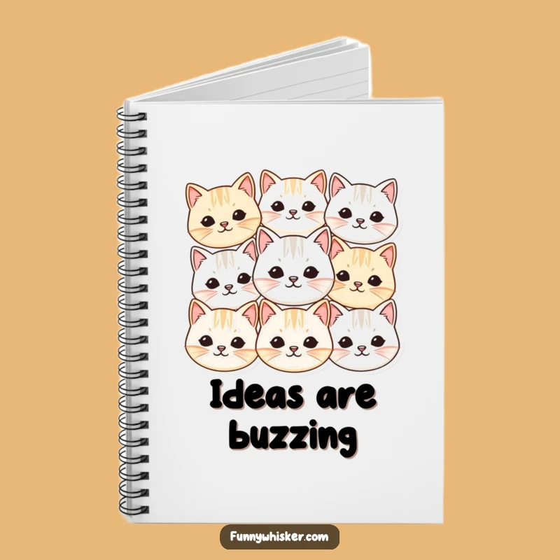 Funny Cat Faces Notebook: Vibrating Whiskers - Jot Down Cute Ideas Gift