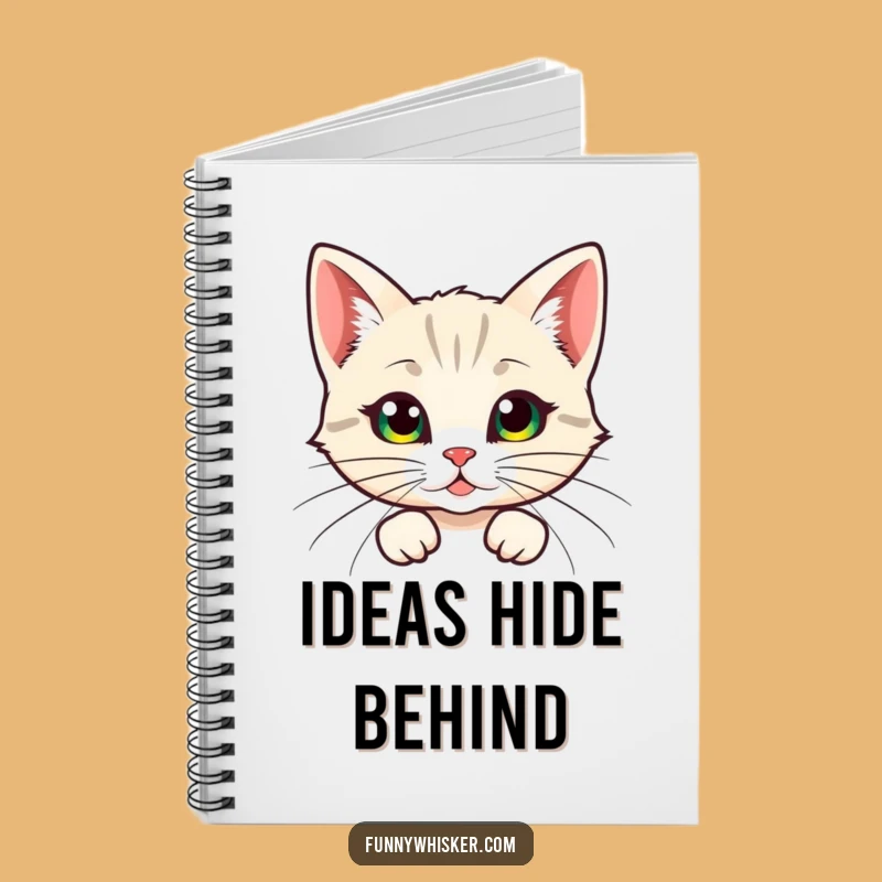 Funny Whiskers Cat Notebook: Jot Down Secrets with a Peek, Funny Gift