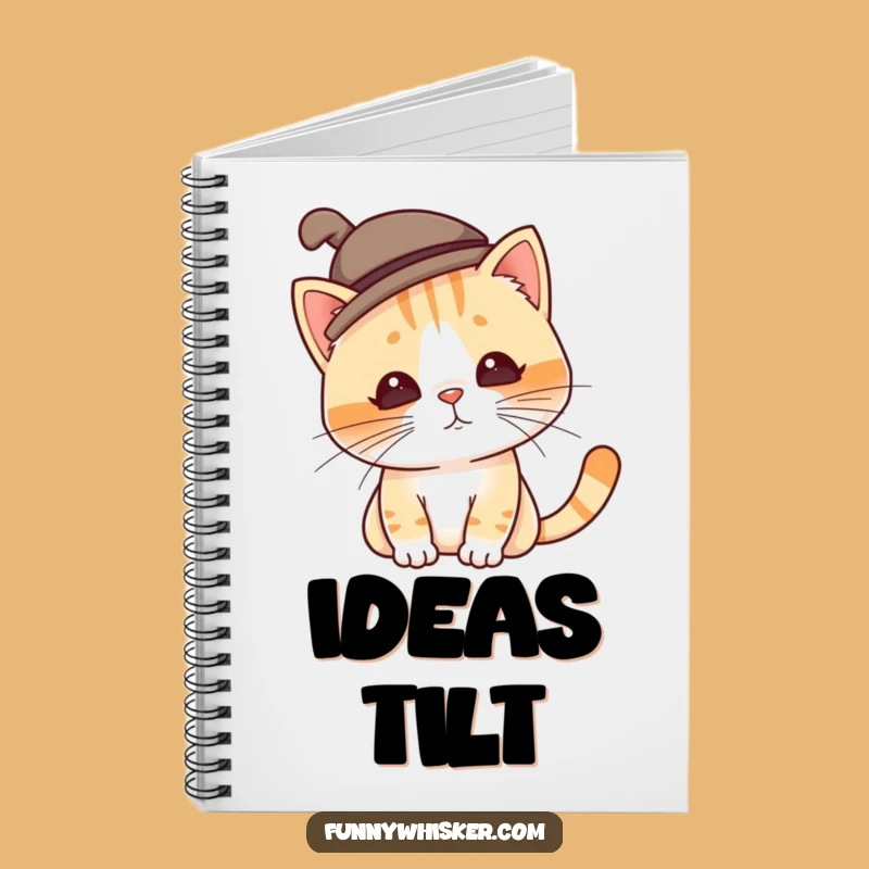 Funny Silly Hat Cat Notebook - Journal Hat Tilting Fun, Perfect Funny Gift