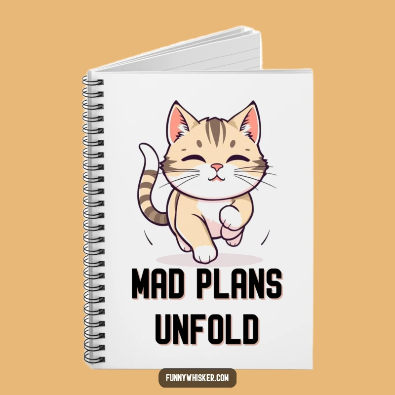 Funny Cat Tail Chase Notebook: Focused Whiskers Journal, Perfect Funny Gift