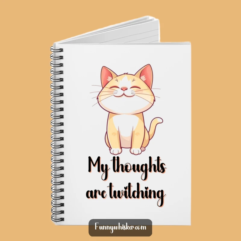 Cat Whisker Twitch Funny Notebook: Jot Down Joyful Ideas