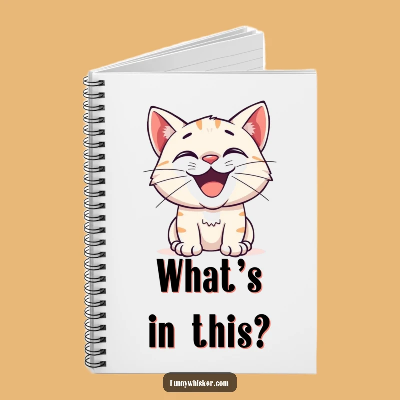 Funny Excited Cat Grin Notebook - Jot Down Your Curious Thoughts