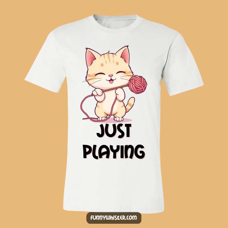 Funny Cat T-Shirt: Yarn Batting Shenanigans - A Comical Gift!