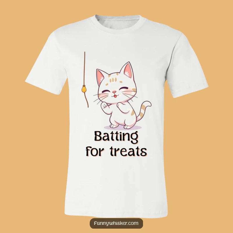 Funny Cat Whiskers String Play T-Shirt - Adorable & Humorous Cat Tee