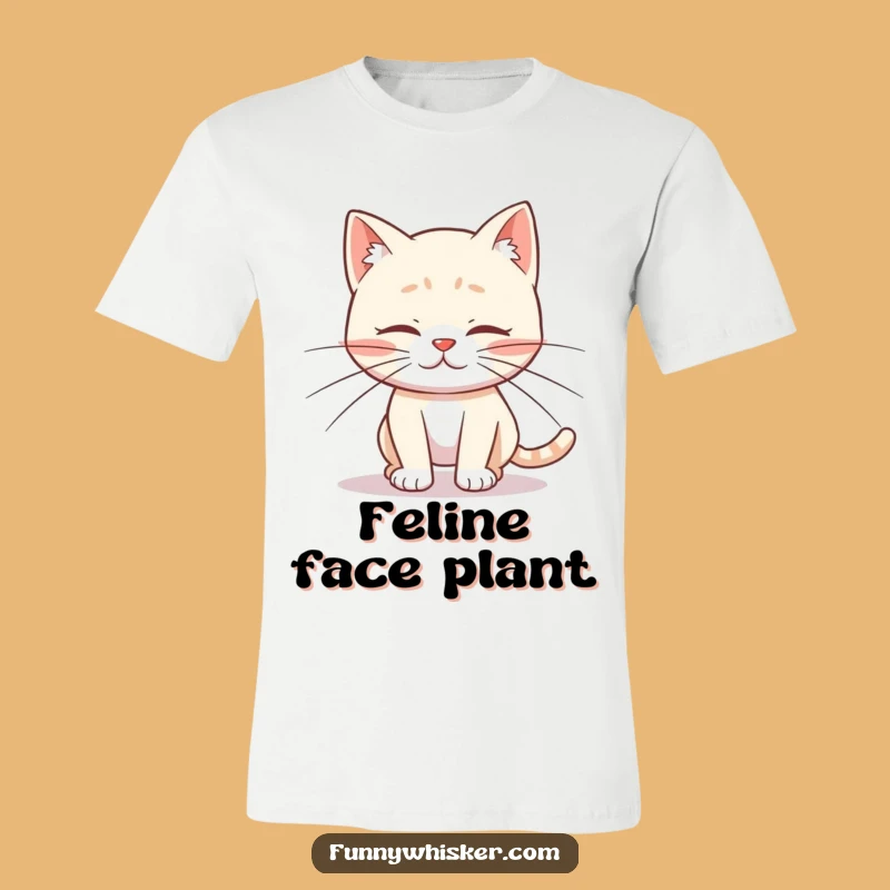 Funny Cat Whiskers T-Shirt - Embrace Feline Fumbles With This Comedic Tee