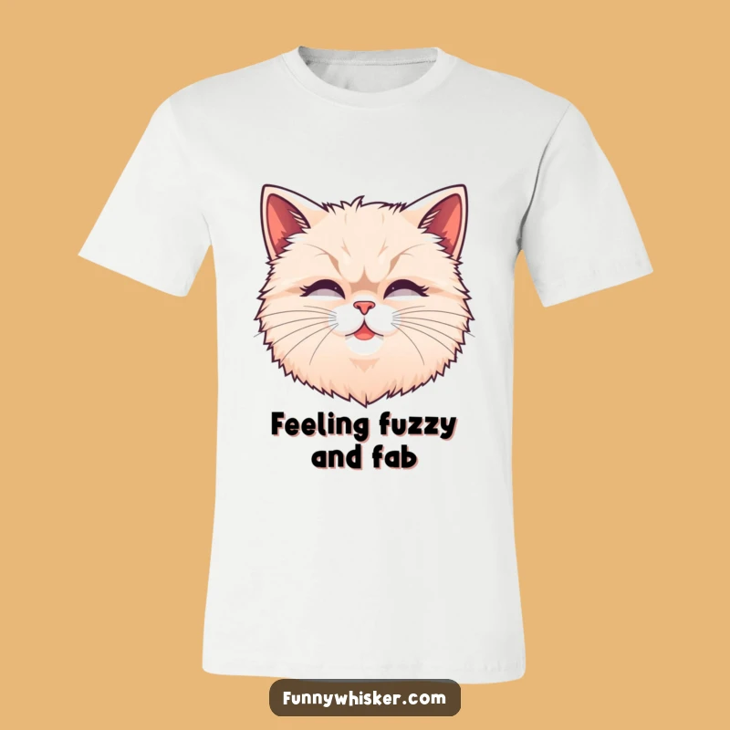 Funny Fluffy Cat Whiskers T-Shirt: Show Off Your Feline Fun