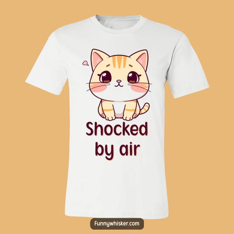 Funny Surprised Cat T-Shirt - Whiskers Recoil Tee, Perfect Funny Gift